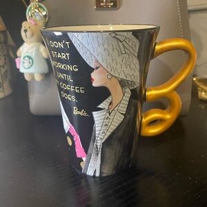 Hallmark Barbie Black and Gold Coffee Mug
